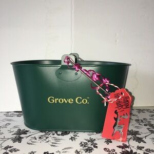 Grove Co. Green Metal Basket